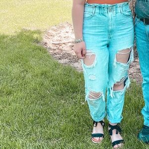 KanCan Women’s Cinch High Waisted Boyfriend Jeans Size 9/28